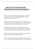 QMHP ACTUAL EXAM PAPER 2026 QUESTIONS WITH SOLUTIONS GRADED A&plus;