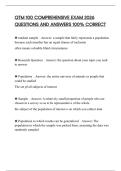 QTM 100 COMPREHENSIVE EXAM 2026 QUESTIONS AND ANSWERS 100&percnt; CORRECT
