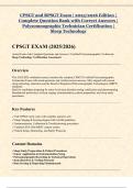 CPSGT and RPSGT Exam &vert; 2025&sol;2026 Edition &vert;  Complete Question Bank with Correct Answers &vert;  Polysomnographic Technician Certification &vert;  Sleep Technology 