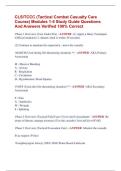 CLS&sol;TCCC &lpar;Tactical Combat Casualty Care  Course&rpar; Modules 1-5 Study Guide Questions  And Answers Verified 100&percnt; Correct