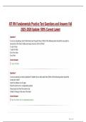  ATI Proctored Fundamentals Review Questions and Answers  &vert;Fall 2025&sol;2026 Update &vert; 100&percnt; Correct Latest