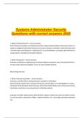 Systems Administrator Security Questions with correct answers 2025