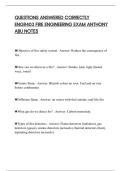 QUESTIONS ANSWERED CORRECTLY ENGR403 FIRE ENGINEERING EXAM ANTHONY ABU NOTES