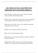 RAC DRUGS ACTUAL EXAM PAPER 2026 QUESTIONS WITH SOLUTIONS GRADED A&plus;