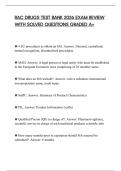 RAC DRUGS TEST BANK 2026 EXAM REVIEW WITH SOLVED QUESTIONS GRADED A&plus;