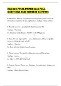 RAD400 FINAL PAPER 2026 FULL QUESTIONS AND CORRECT ANSWERS