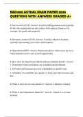 RAD400 ACTUAL EXAM PAPER 2026 QUESTIONS WITH ANSWERS GRADED A&plus;