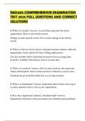 RAD400 COMPREHENSIVE EXAMINATION TEST 2026 FULL QUESTIONS AND CORRECT SOLUTIONS