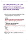 Compilation Bundle for CO Journeyman Electrician Exams Questions And Correct Answers &lpar;Verified Answers&rpar; Plus Rationales 2026 Q&A&vert; Instant Download Pdf