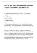 RADON TEST SPRUCE COMPREHENSIVE EXAM 2026 SOLVED QUESTIONS GRADED A&plus;
