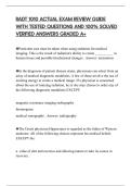 RADT 1010 ACTUAL EXAM REVIEW GUIDE WITH TESTED QUESTIONS AND 100&percnt; SOLVED VERIFIED ANSWERS GRADED A&plus;