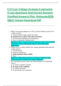 CO Low Voltage Systems Contractor  Exam Questions And Correct Answers  &lpar;Verified Answers&rpar; Plus  Rationale2026  Q&A&vert; Instant Download Pdf
