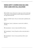RANGE SAFETY COURSE EXAM Q&A 2026 STUDY GUIDE WITH FULL SOLUTIONS