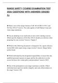 RANGE SAFETY COURSE EXAMINATION TEST 2026 QUESTIONS WITH ANSWERS GRADED A&plus;