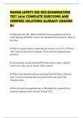 RANGE SAFETY OIC RSO EXAMINATION TEST 2026 COMPLETE QUESTIONS AND VERIFIED SOLUTIONS ALREADY GRADED A&plus;