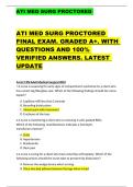 ATI MED SURG PROCTORED   ATI MED SURG PROCTORED  FINAL EXAM&period; GRADED A&plus;&period; WITH  QUESTIONS AND 100&percnt;  VERIFIED ANSWERS&period; LATEST  UPDATE  Form C RN Adult Medical Surgical 2019 