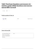 TABC Final Exam Questions and Answers &lpar;A&plus; Solution guide&rpar; &lpar;2025&rpar; Questions And Answers Solved 100&percnt; Correct&excl;&excl;