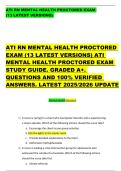 ATI RN MENTAL HEALTH PROCTORED EXAM   &lpar;13 LATEST VERSIONS&rpar;         ATI RN MENTAL HEALTH PROCTORED  EXAM &lpar;13 LATEST VERSIONS&rpar; ATI  MENTAL HEALTH PROCTORED EXAM  STUDY GUIDE&period; GRADED A&plus;&period;  QUESTIONS AND 100&percnt; VERIFIED  ANSWERS&period; LATEST 2025&sol;2026 UPDATE