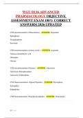 WGU D116 ADVANCED PHARMACOLOGY OBJECTIVE ASSESSMENT EXAM QUESTIONS AND 100&percnt; CORRECT ANSWERS&vert; 2026 UPDATED