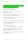 CORE CHI Healthcare Interpreter Exam study  set Exam Questions and answers 