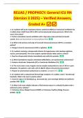 &OpenCurlyDoubleQuote;RELIAS &sol; PROPHECY&colon; General ICU RN &lpar;Version 3 2025&rpar; &ndash; Verified Answers&comma; Graded A&plus;