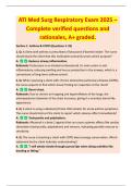 ATI Med Surg Respiratory Exam 2025 &ndash; Complete verified questions and rationales&comma; A&plus; graded