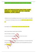 AANP FNP CERTIFICATION EXAM STUDY GUIDE&period;   AANP FNP CERTIFICATION EXAM STUDY GUIDE&period;  GRADED A&plus;&period; QUESTIONS AND 100&percnt; VERIFIED  ANSWERS&period; LATEST UPDATE 