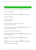 FNP ANCC Board Exam Questions and answers 