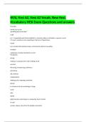 HESI, Hesi A2, Hesi A2 Vocab, New Hesi,  Vocabulary HESI Exam Questions and answers 