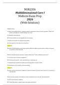 NUR2356 (Multidimensional Care I) Midterm Exam Prep 2026 (With Solutions)