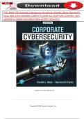 TEST BANK FOR Corporate Cybersecurity&comma; 6th edition by Randall J Boyle&comma; Raymond R&period; Panko ISBN&colon; 978-0135339299 COMPLETE GUIDE ALL CHAPTERS COVERED 100&percnt; VERIFIED A&plus; GRADE ASSURED&excl;&excl;&excl;&excl;&excl;NEW LATEST UPDATE&excl;&excl;&excl;&excl;&excl;