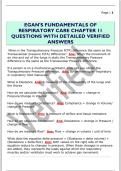 EGAN'S FUNDAMENTALS OF  RESPIRATORY CARE CHAPTER 11  QUESTIONS WITH DETAILED VERIFIED  ANSWERS