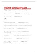 ANSC 4394- FEEDS & FEEDINGS EXAM QUESTIONS WITH CORRECT ANSWERS 2026