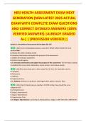 HESI HEALTH ASSESSMENT EXAM NEXT  GENERATION &lpar;NGN LATEST 2025 ACTUAL  EXAM WITH COMPLETE EXAM QUESTIONS  AND CORRECT DETAILED ANSWERS &lpar;100&percnt;  VERIFIED ANSWERS&rpar; &vert;ALREADY GRADED  A&plus;&vert; &vert;&vert;PROFESSOR VERIFIED&vert;&vert;