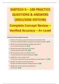 SARTECH II &ndash; 100 PRACTICE  QUESTIONS & ANSWERS  &lpar;2025&sol;2026 EDITION&rpar;  Complete Concept Review &ndash;  Verified Accuracy &ndash; A&plus; Level 