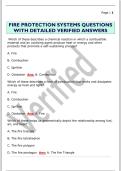 FIRE PROTECTION SYSTEMS QUESTIONS  WITH DETAILED VERIFIED ANSWERS