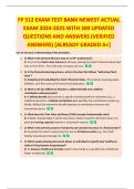 FP 512 EXAM TEST BANK NEWEST ACTUAL  EXAM 2024-2025 WITH 300 UPDATED  QUESTIONS AND ANSWERS (VERIFIED  ANSWERS) [ALREADY GRADED A+] 