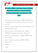 PAT 202 - WEEK 1 &lpar;Coronary Artery Disease&comma; Myocardial Ischemia & Acute Coronary Syndrome&rpar; Questions and Answers 100&percnt; Pass
