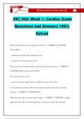PAT 202&colon; Week 1- Cardiac Exam Questions and Answers 100&percnt; Solved