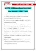 AHIMA CCS Exam Prep Questions and Answers 100&percnt; Pass
