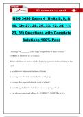 NSG 3450 Exam 4 &lpar;Units 8&comma; 9&comma; & 10&period; Ch&colon; 27&comma; 28&comma; 29&comma; 33&comma; 12&comma; 24&comma; 11&comma; 23&comma; 31&rpar; Questions with Complete Solutions 100&percnt; Pass