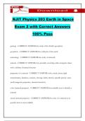 NJIT Physics 203 Earth in Space Exam 2 with Correct Answers 100&percnt; Pass