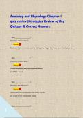 Anatomy and Physiology Chapter 1 quiz review &vert;Strategies Review of Key Quizzes & Correct Answers&period;    