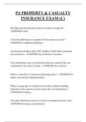 PA PROPERTY & CASUALTY INSURANCE EXAM &lpar;C&rpar; QUESTIONS AND ANSWERS 2026