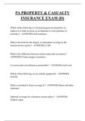 PA PROPERTY & CASUALTY INSURANCE EXAM &lpar;D&rpar; QUESTIONS AND ANSWERS 2026