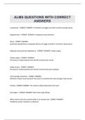 ALMS QUESTIONS WITH CORRECT ANSWERS&period;