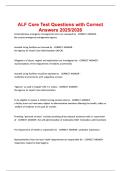 ALF Core Test Questions with Correct Answers 2025-2026.