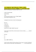 ALCOHOLIC BEVERAGE CODE &lpar;TABC&rpar; QUESTIONS WITH CORRECT ANSWERS 