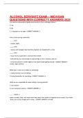 ALCOHOL SERVSAFE EXAM&mdash; MICHIGAN QUESTIONS WITH CORRECTT ANSWERS 