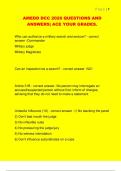 AMEDD DCC 2026 QUESTIONS AND  ANSWERS&vert; ACE YOUR GRADES&period; 